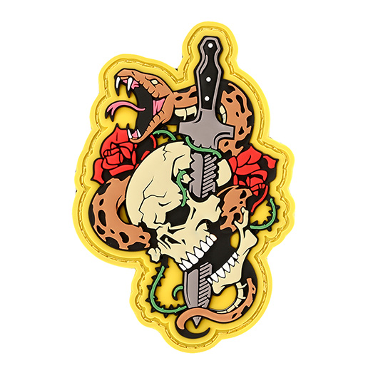 Mil-Spec Monkey 3D Rubber Patch mit Klettflche Skull Snake 1 fullcolor