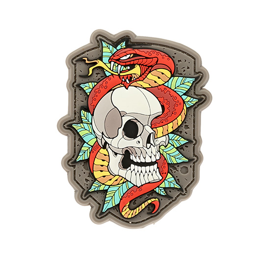 Mil-Spec Monkey 3D Rubber Patch mit Klettflche Skull Snake 2 fullcolor