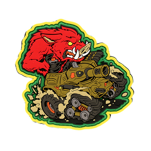 Mil-Spec Monkey 3D Rubber Patch mit Klettflche War Machine Boar 1 fullcolor