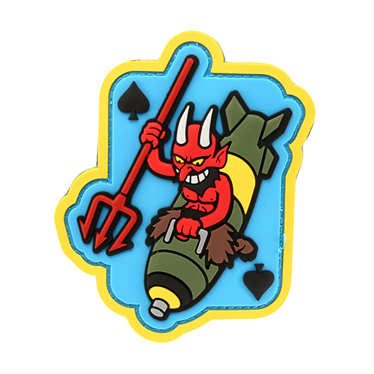 Mil-Spec Monkey 3D Rubber Patch mit Klettflche Devil Bomber fullcolor