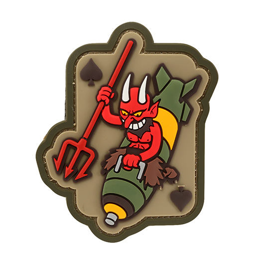 Mil-Spec Monkey 3D Rubber Patch mit Klettflche Devil Bomber multicam