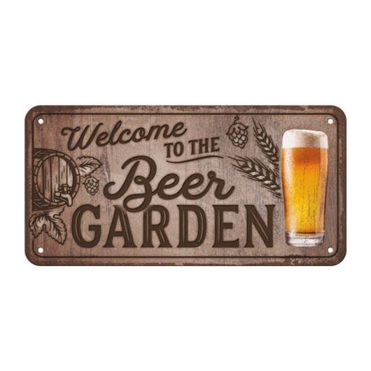 Nostalgic-Art Hngeschild Retro Stil 20 x 10 cm Welcome to the Beer Garden Bild 2