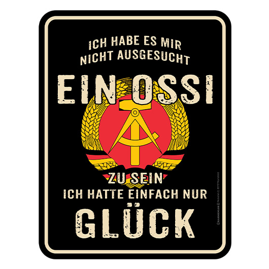 Blechschild Ossi Glck