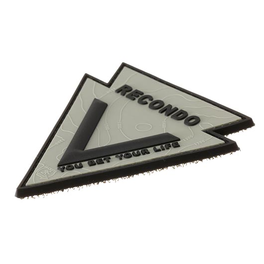 JTG 3D Rubber Patch mit Klettflche Recondo You Bet Your Life steingrau/schwarz Bild 1