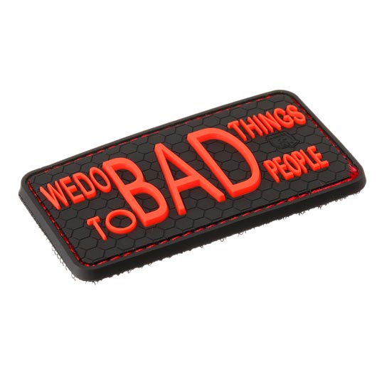 JTG 3D Rubber Patch mit Klettflche We Do Bad Things... Insider Patch fire-red Bild 1