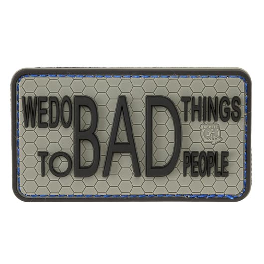 JTG 3D Rubber Patch mit Klettflche We Do Bad Things... Insider Patch steingrau-oliv