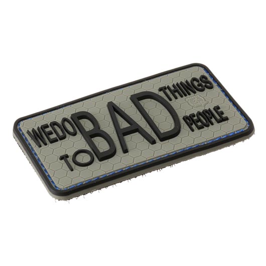 JTG 3D Rubber Patch mit Klettflche We Do Bad Things... Insider Patch steingrau-oliv Bild 1