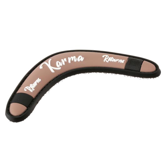 JTG 3D Rubber Patch mit Klettflche Karma Returns Boomerang hellbraun Bild 1