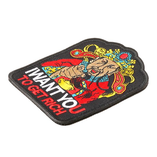 JTG Patch mit Klettflche I Want You To Get Rich schwarz/fullcolor Bild 1