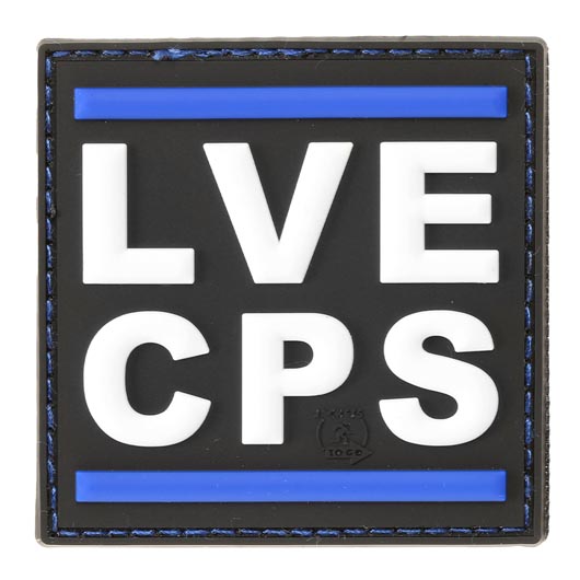 JTG 3D Rubber Patch mit Klettflche Love Cops schwarz/blau
