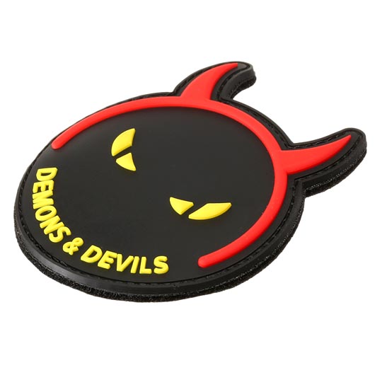 3D Rubber Patch mit Klettflche Demons & Devils black-yellow Bild 1