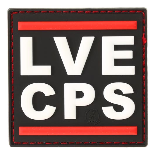 JTG 3D Rubber Patch mit Klettflche Love Cops schwarz/rot