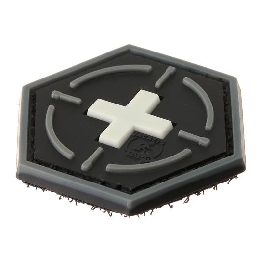 JTG 3D Rubber Patch Hexagon mit Klettflche Tactical Medic Red Cross schwarz/wei Bild 1