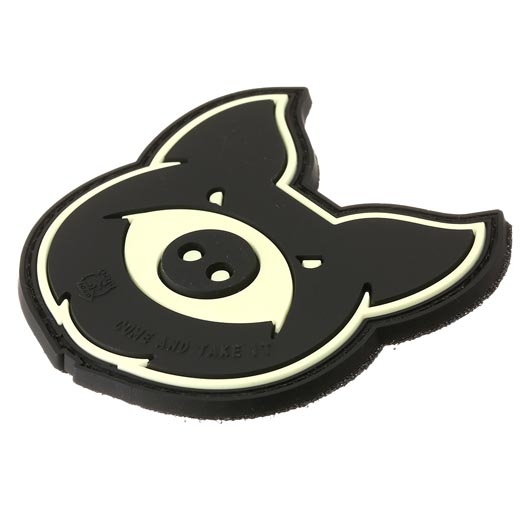 JTG 3D Rubber Patch mit Klettflche Monster Pig nachleuchtend Bild 1