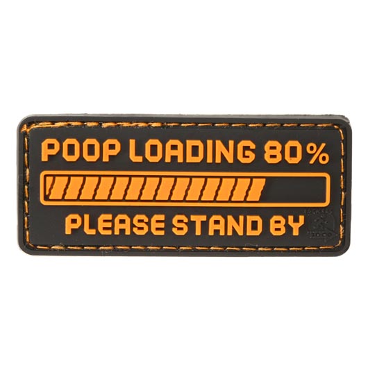 JTG 3D Rubber Patch mit Klettflche Poop Loading schwarz/orange