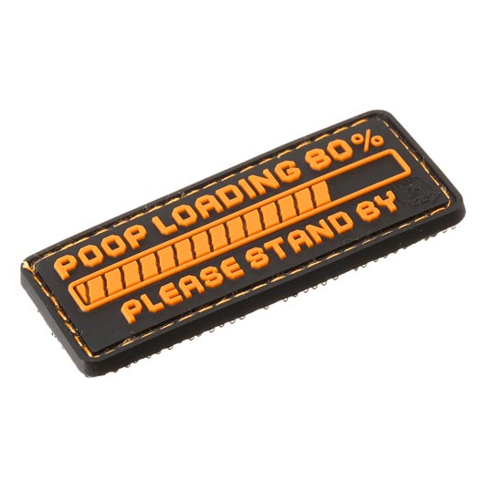 JTG 3D Rubber Patch mit Klettflche Poop Loading schwarz/orange Bild 1