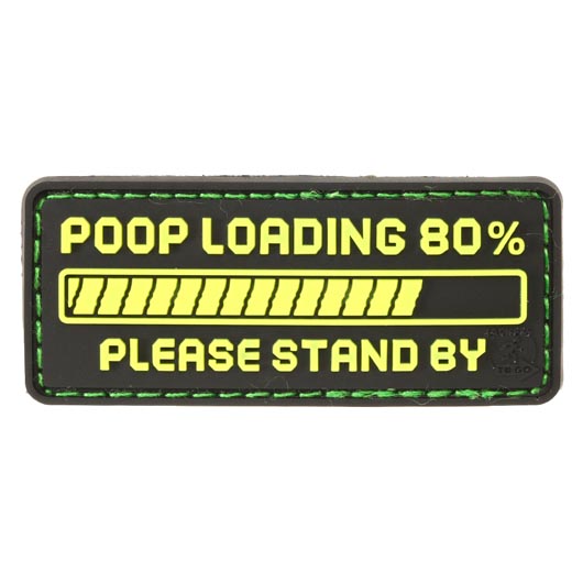 JTG 3D Rubber Patch mit Klettflche Poop Loading fragrant green