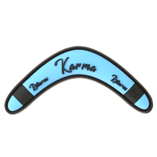 JTG 3D Rubber Patch mit Klettflche Karma Returns Boomerang hellblau