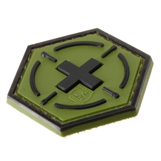 JTG 3D Rubber Patch Hexagon mit Klettflche Tactical Medic Red Cross forest Bild 1
