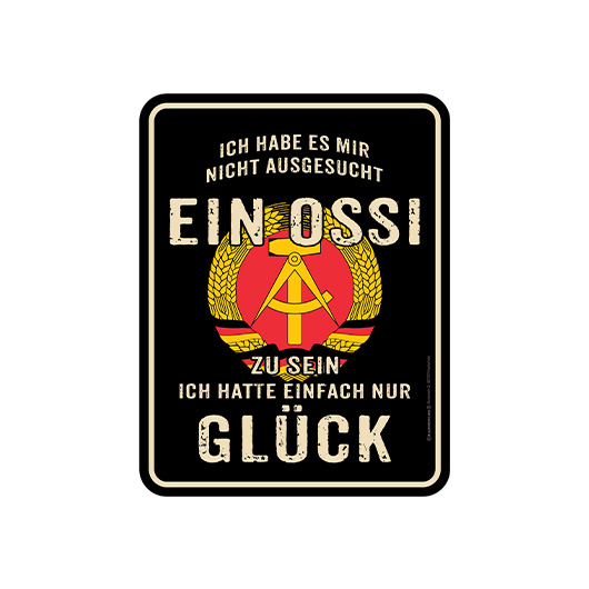 Magnet Schild - Ossi Glck