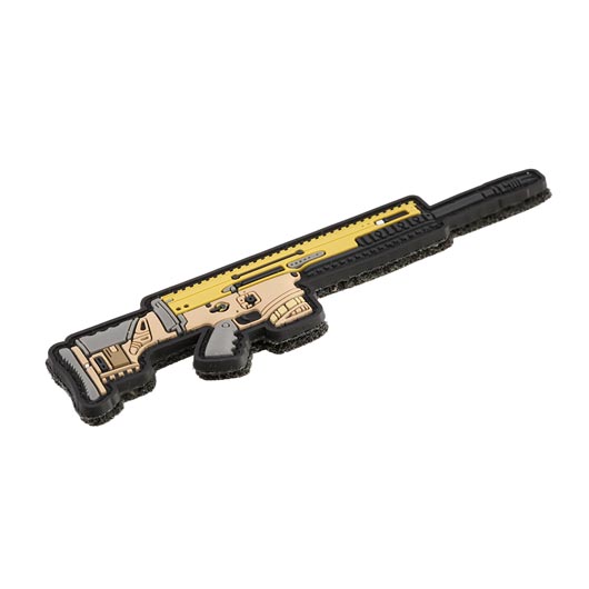 3D Rubber Patch mit Klettflche FN America SCAR-20 Sturmgewehr Dark Earth Bild 1
