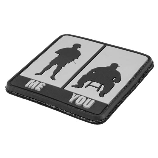 101 INC. 3D Rubber Patch mit Klettflche Me & You grau Bild 1