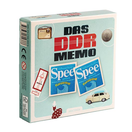 Das DDR Memo - Memory Spiel mit 40 Spielkarten im Spielkarton
