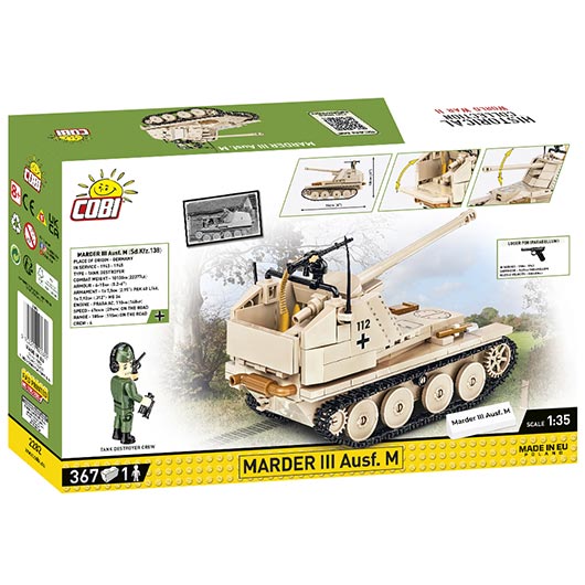 Cobi Historical Collection Bausatz Panzer Marder III Ausf. M 367 Teile 2282 Bild 2