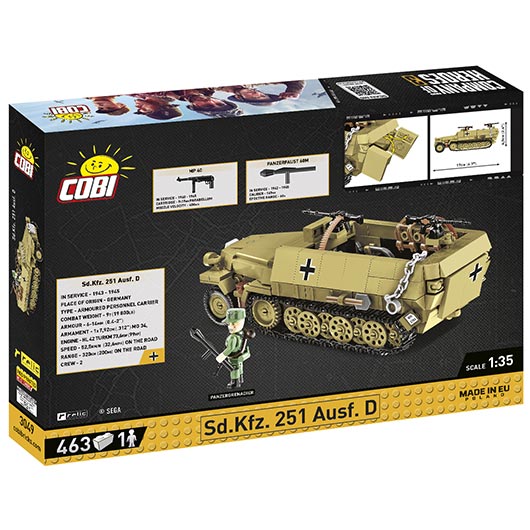 Cobi Company Of Heroes 3 Halbkettenfahrzeug Sd.Kfz. 251 Ausf. D 463 Teile 3049 Bild 2
