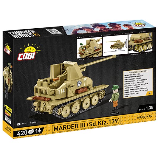 Cobi Company Of Heroes 3 Panzer Marder III Sd.Kfz. 139 DAK-Version 420 Teile 3050 Bild 3
