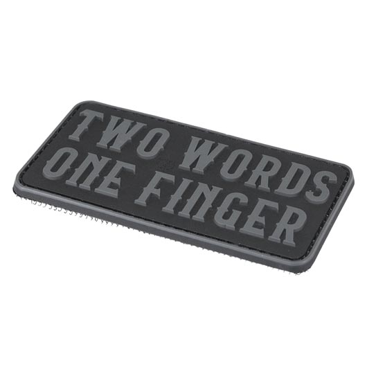 JTG 3D Rubber Patch mit Klettflche Two Words one Finger blackops Bild 1