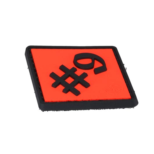 JTG 3D Rubber Patch mit Klettflche Number 9 black on fire-red Bild 1