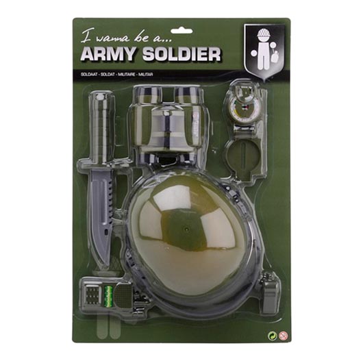 Army Spielset Soldat fr Kinder 6-teilig fr Karneval, Fasching oder Halloween Bild 1