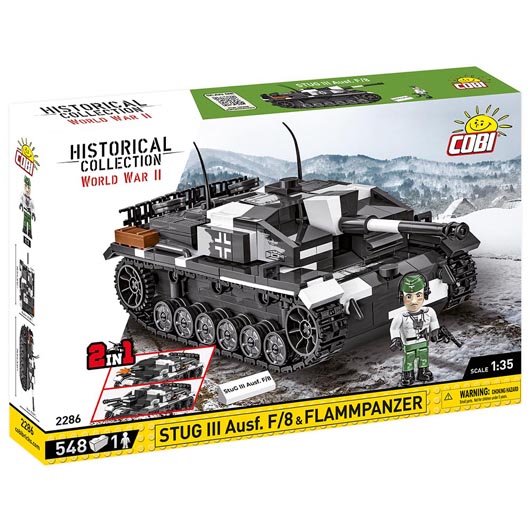 Cobi Historical Collection Bausatz Panzer Sturmgeschtz III Ausf. F/8 / Flammpanzer 2in1 548 Teile 2286 Bild 2