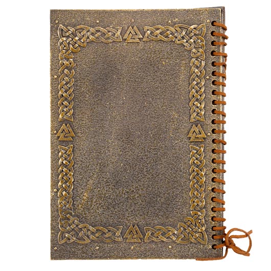 Keltisches Notizbuch Yggdrasil mit Lederbindung 16 x 22 x 2 cm braun Bild 2
