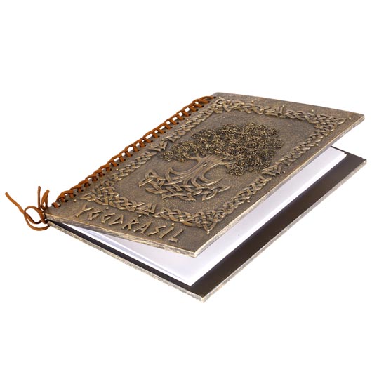 Keltisches Notizbuch Yggdrasil mit Lederbindung 16 x 22 x 2 cm braun Bild 4