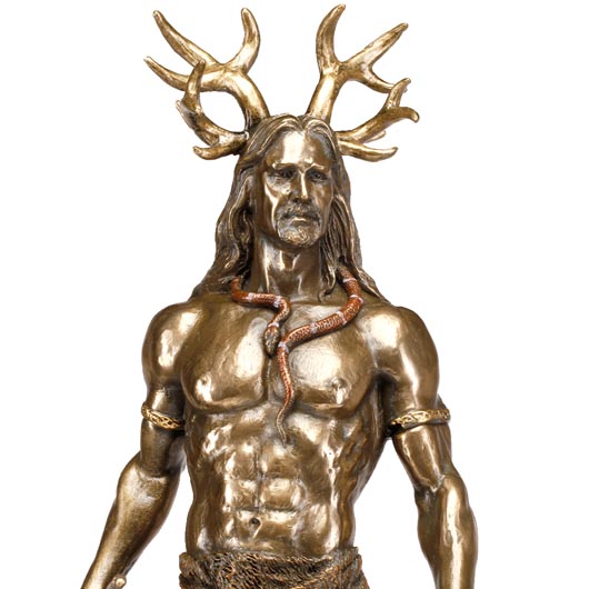 Dekofigur Herne keltischer Gott der Jagd 30 cm bronziert coloriert Bild 7