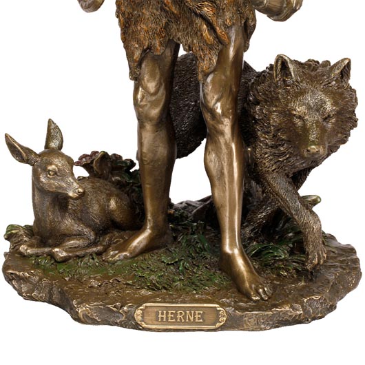 Dekofigur Herne keltischer Gott der Jagd 30 cm bronziert coloriert Bild 8