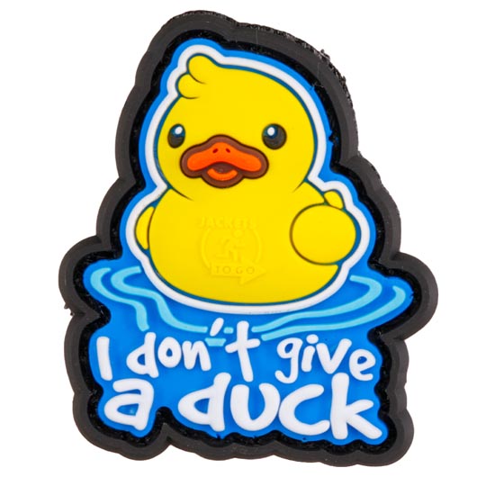 JTG 3D Rubber Patch micro mit Klettflche I don`t give a Duck fullcolor