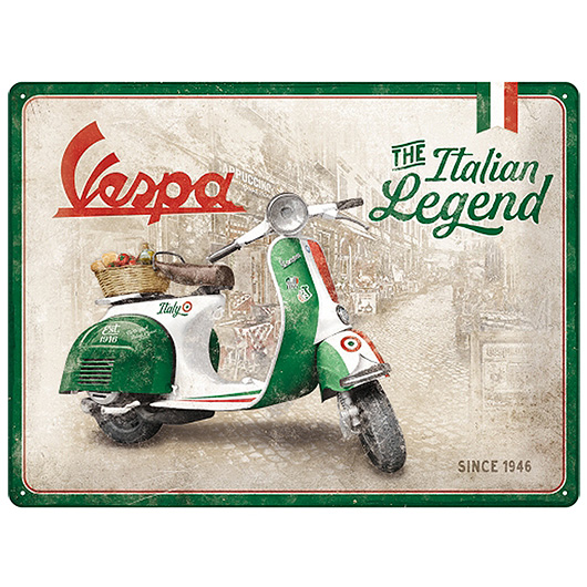 Blechschild Vespa - The Italian Legend 40 x 30 cm