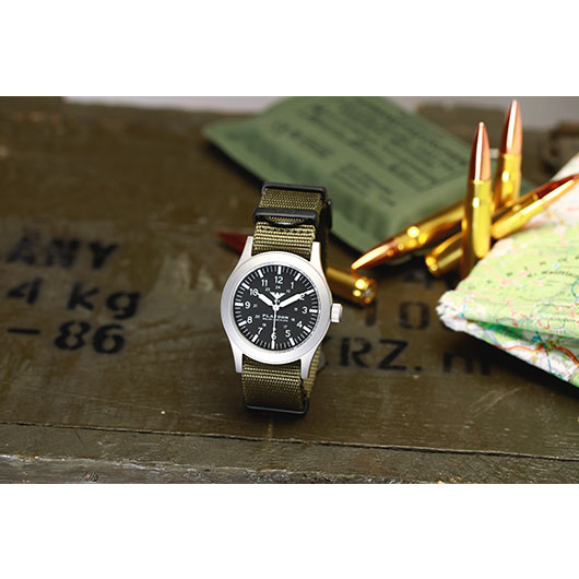 KHS Armbanduhr Platoon Steel Solar Natoband steingrau-oliv Bild 1