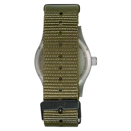 KHS Armbanduhr Platoon Steel Solar Natoband steingrau-oliv Bild 4