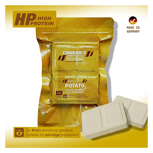Convar-7 Riegel High Energy Bar NextGen Kartoffelbrei 120 g Langzeitlebensmittel - Ideal fr Outdoor, Notvorrat und Krisenvorsor