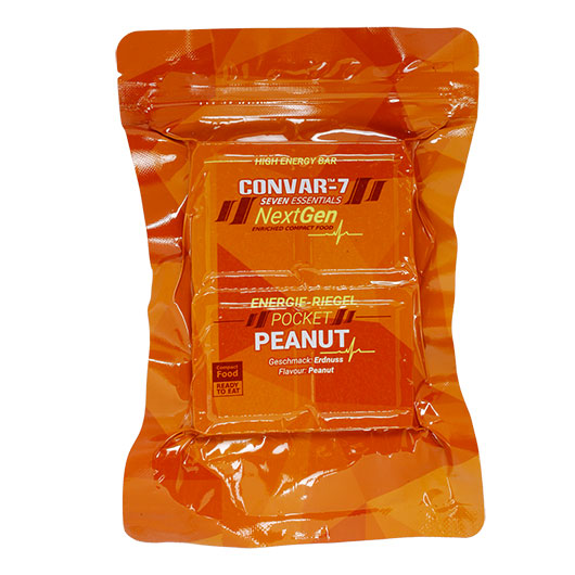 Convar-7 Riegel High Energy Bar NextGen Erdnuss 120 g Langzeitlebensmittel - Ideal fr Outdoor, Notvorrat und Krisenvorsorge Bild 1