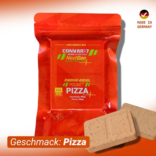 Convar-7 Riegel High Energy Bar NextGen Pizza 120 g Langzeitlebensmittel - Ideal fr Outdoor, Notvorrat und Krisenvorsorge