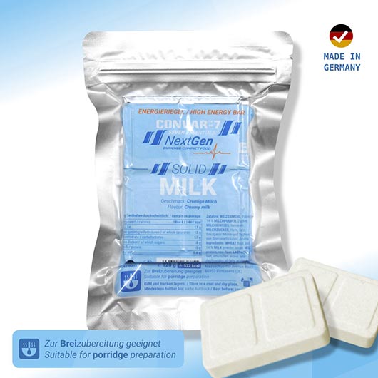 Convar-7 Riegel High Energy Bar NextGen Milch 120 g Langzeitlebensmittel - Ideal fr Outdoor, Notvorrat und Krisenvorsorge