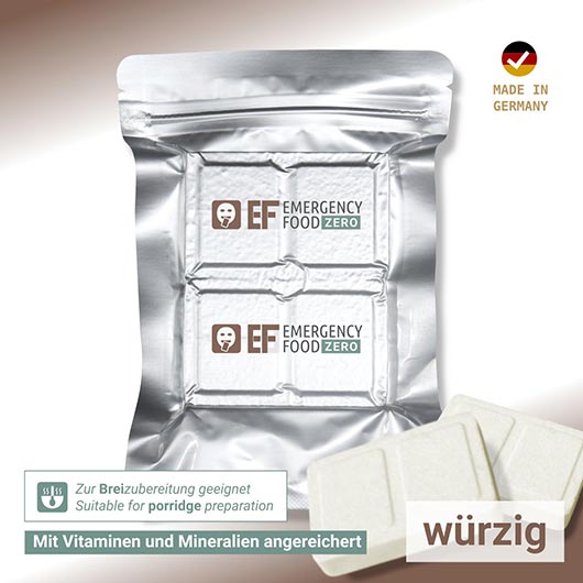 Emergency Food Energy Riegel Zero wrzig 120 g Langzeitlebensmittel - Ideal fr Outdoor, Notvorrat und Krisenvorsorge