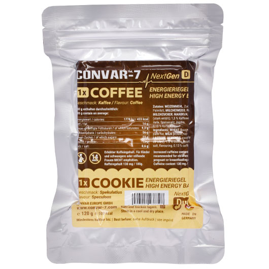 Convar-7 Riegel High Energy Bar NextGen Duo Kaffee & Spekulatius 120 g Langzeitlebensmittel - Ideal fr Outdoor, Notvorrat u Bild 1