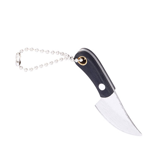 Schlsselanhnger Mini Messer Skinner silber/schwarz inkl. Kunstlederscheide Bild 1