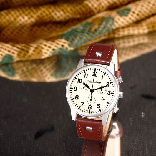Messerschmitt Fliegerchrono ME-4544-BL mit Lederarmband Bild 1